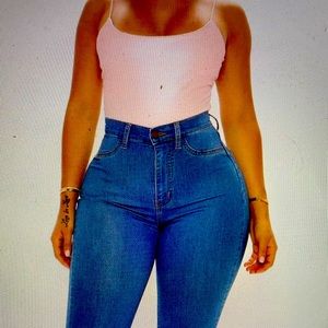 Blush leather bodysuit